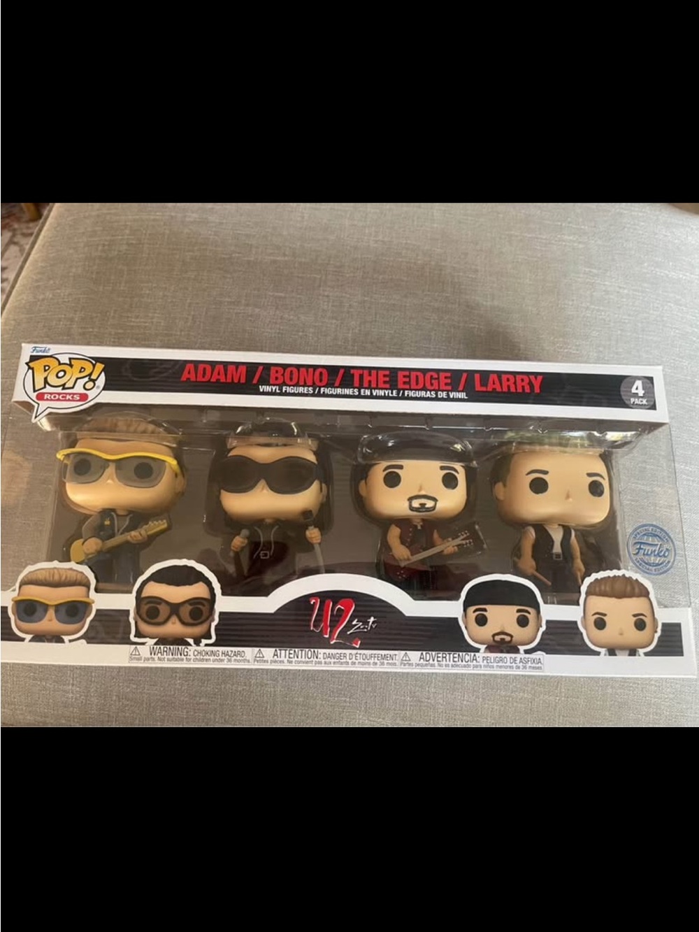 Funko Pop! Rocks U2 4-Pack Vinyl Figures -